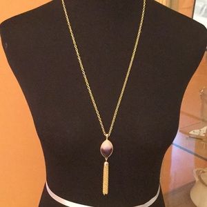 Gold long chain Necklace with pendant